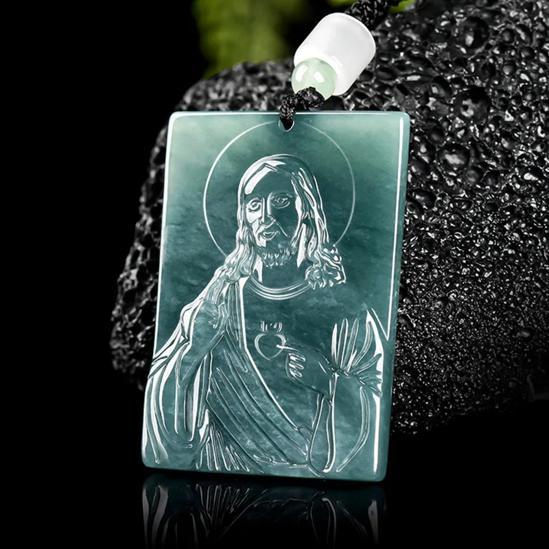 Authentic Natural A-grade Jade Blue Water Jesus Father Faith Jade Pendant For Men's Charms Women's Jewelry Wholesale Drop Ship
Authentic Natural A-grade Jade Blue Water Jesus Father Faith Jade Pendant For Men's Charms Women's Jewelry Wholesale Drop Ship