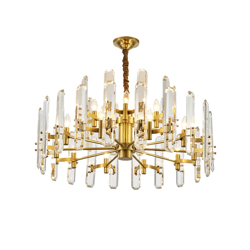 Europe Luxury Brass Crystal Chandelier Led Gold Pendant Light Classical Cristal Lustres Home Decor Light Fixture For Living Room
Europe Luxury Brass Crystal Chandelier Led Gold Pendant Light Classical Cristal Lustres Home Decor Light Fixture For Living Room