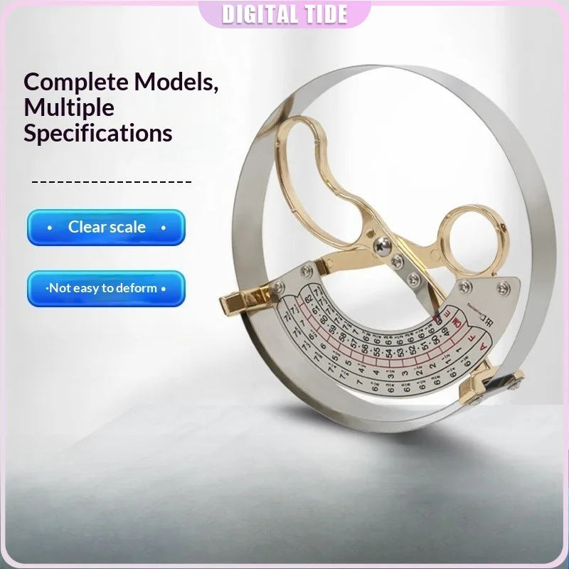 Hat Rule Metal Hat rule Scissor Type Circle Inner Diameter rule for Adults' Hat Handle Operation
Hat Rule Metal Hat rule Scissor Type Circle Inner Diameter rule for Adults' Hat Handle Operation