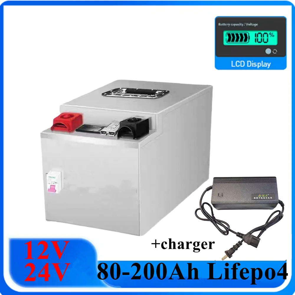 12V 200Ah 180Ah 150Ah 24V 120Ah 100Ah 80Ah LifePO4 12.8 Lithium iron phosphate battery rechargeable batteries for RV camping
12V 200Ah 180Ah 150Ah 24V 120Ah 100Ah 80Ah LifePO4 12.8 Lithium iron phosphate battery rechargeable batteries for RV camping