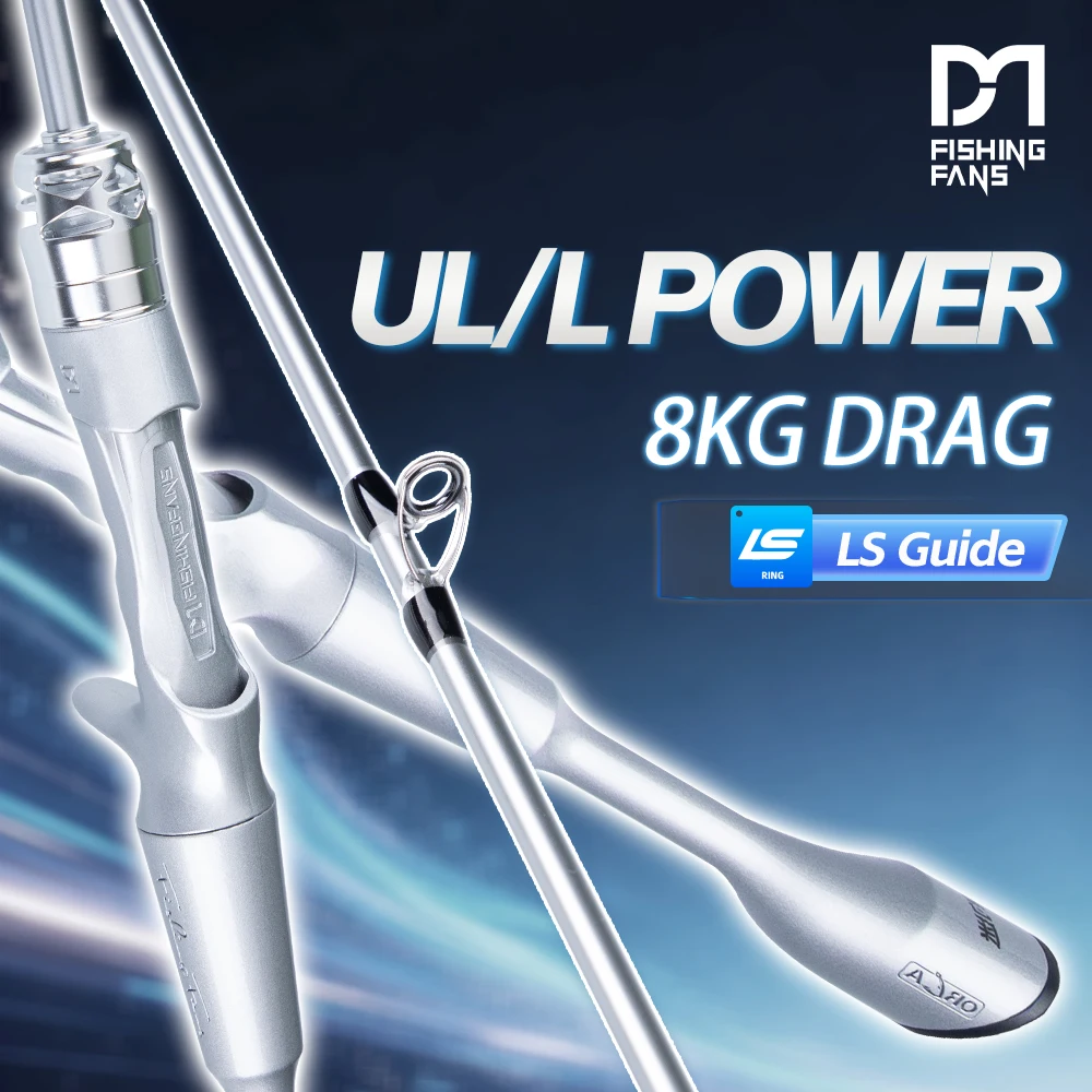 FISHINGFANS ORCA 5' 5'6'' 8KG BIG DRAG UL Ultralight power Carbon Blank FULL SLIVER PAINTING 1-7g SEA BOAT BASS FISHING ROD
FISHINGFANS ORCA 5' 5'6'' 8KG BIG DRAG UL Ultralight power Carbon Blank FULL SLIVER PAINTING 1-7g SEA BOAT BASS FISHING ROD