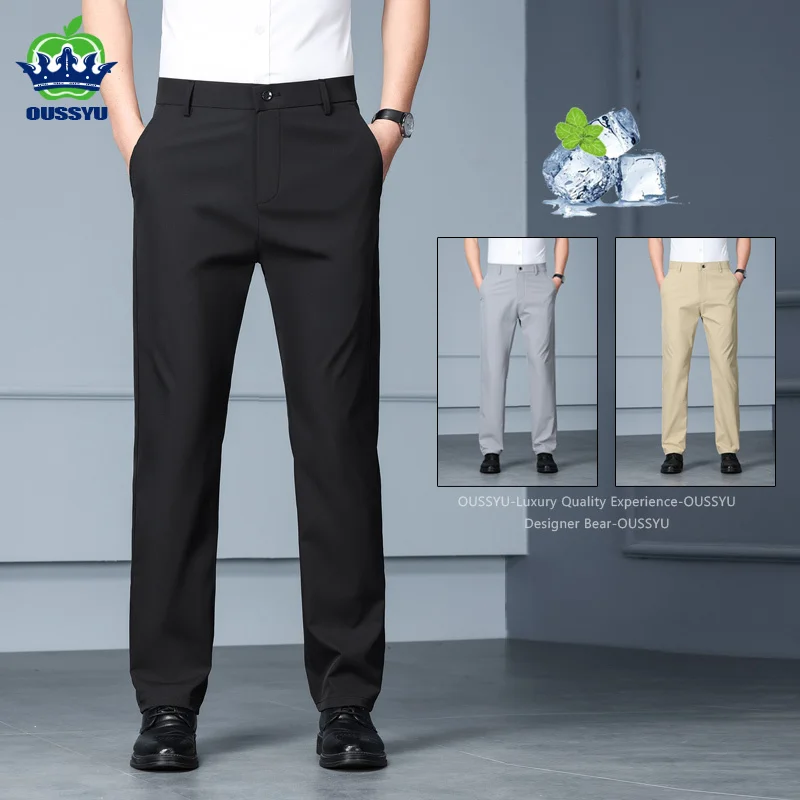 Brand Clothing Men's Summer Thin Casual Pants Business High Waist Straight Khaki Trousers Office Work Long Pants Blue Grey Black
Brand Clothing Men's Summer Thin Casual Pants Business High Waist Straight Khaki Trousers Office Work Long Pants Blue Grey Black
