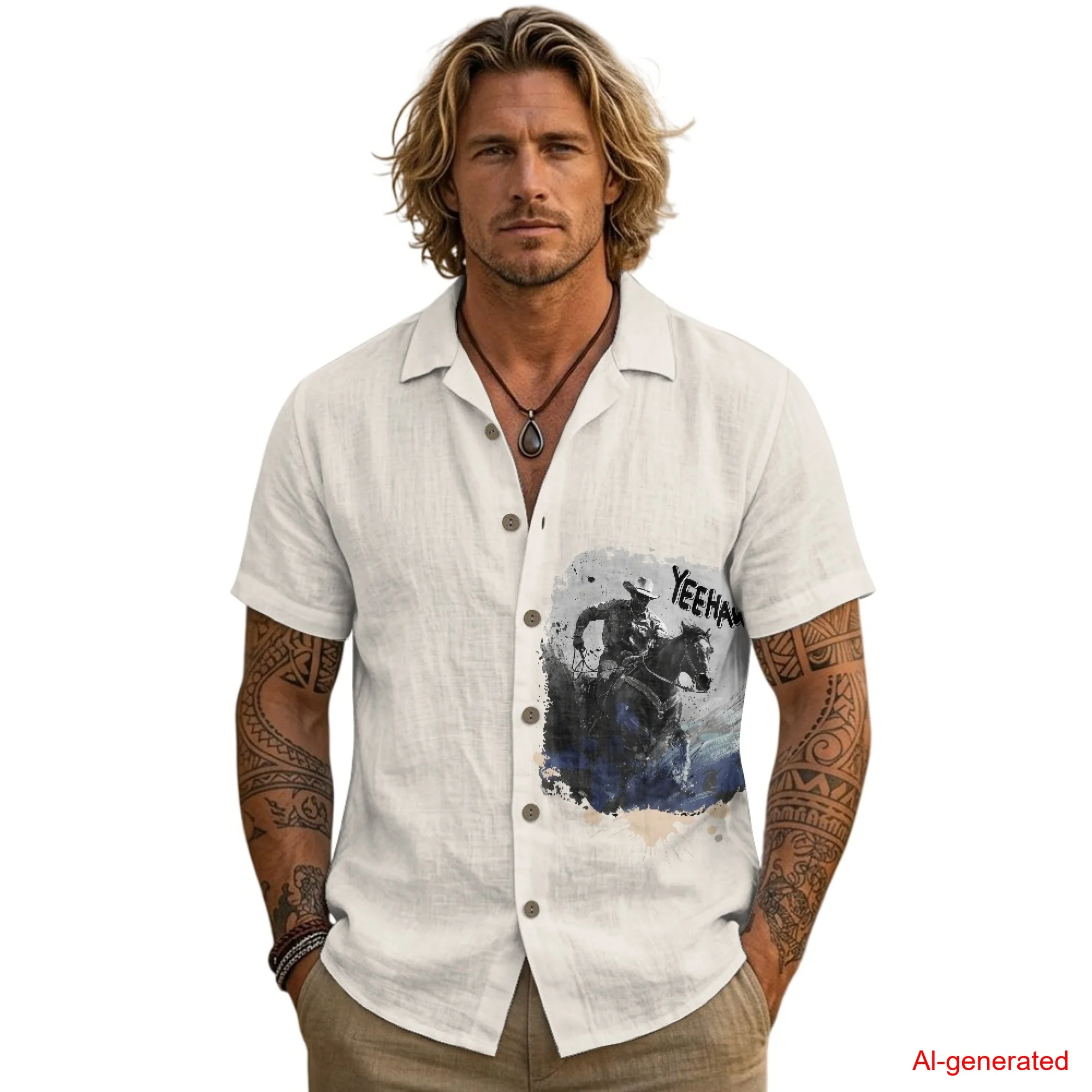 INSTANTARTS Men's Linen Short-Sleeved Shirt Cool Cowboy Button Down Shirt for Men Hawaiian Beach Vacation Short Sleeve Top S-3XL
INSTANTARTS Men's Linen Short-Sleeved Shirt Cool Cowboy Button Down Shirt for Men Hawaiian Beach Vacation Short Sleeve Top S-3XL
