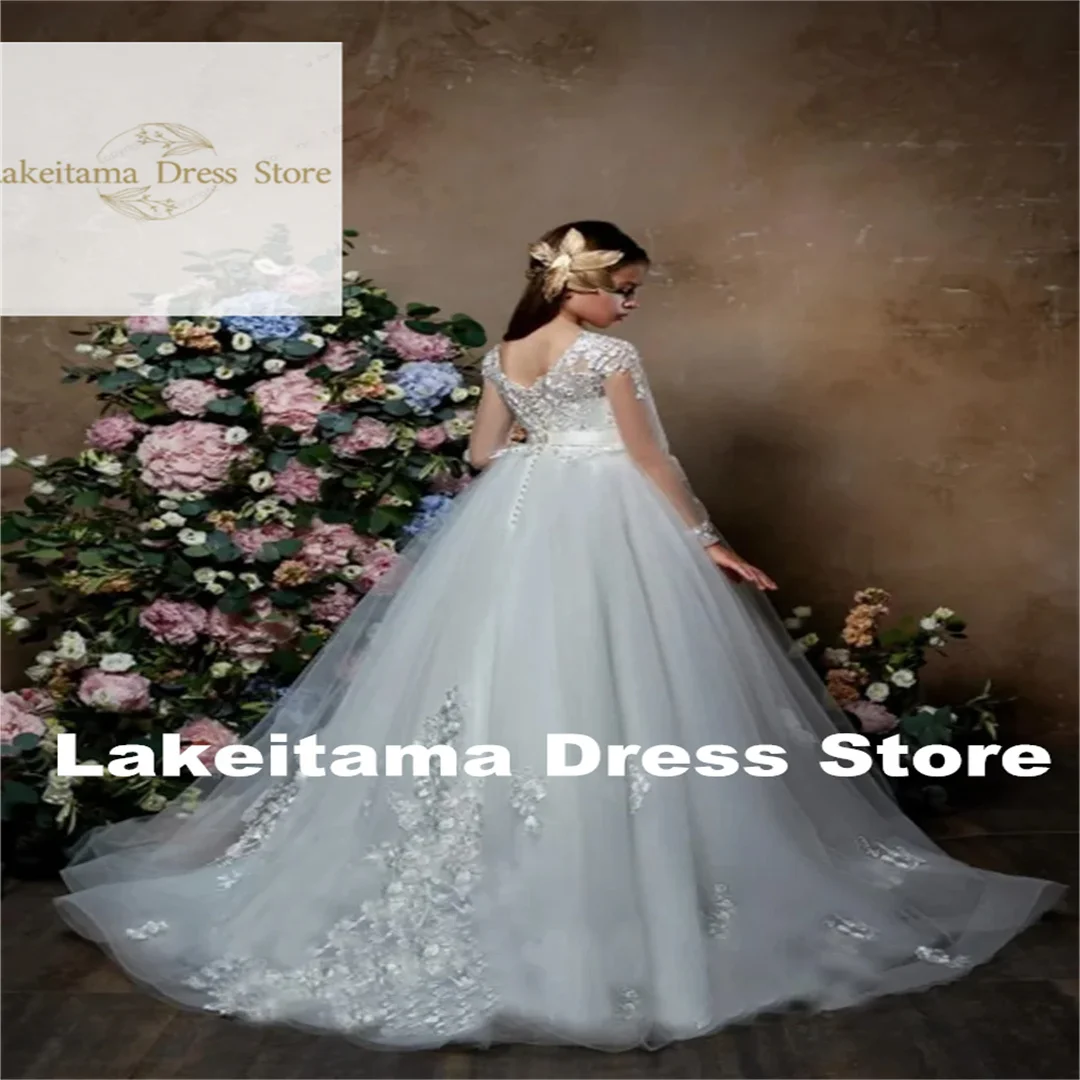 Customization Lace Printing Long-sleeved Elegant Princess Flower Girl Dress Wedding Party Ball Dream Kids Gift
Customization Lace Printing Long-sleeved Elegant Princess Flower Girl Dress Wedding Party Ball Dream Kids Gift