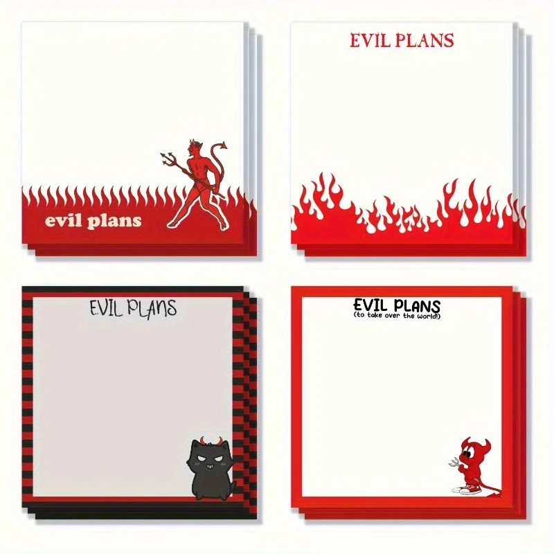 Funny Evil Plans Sticky Notes Funny Office Note Pads Adhesive Funny Sticky Notes for School Office Home Supplies Students Gift
Funny Evil Plans Sticky Notes Funny Office Note Pads Adhesive Funny Sticky Notes for School Office Home Supplies Students Gift