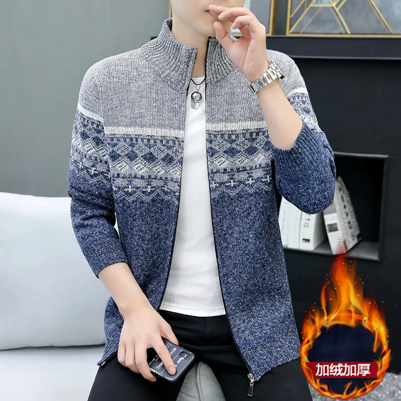 Новый весенне-осенний теплый вязаный кардиган-пальто с воротником-стойкой, повседневная вязаная кофта, мужская вязаная куртка
Новый весенне-осенний теплый вязаный кардиган-пальто с воротником-стойкой, повседневная вязаная кофта, мужская вязаная куртка
