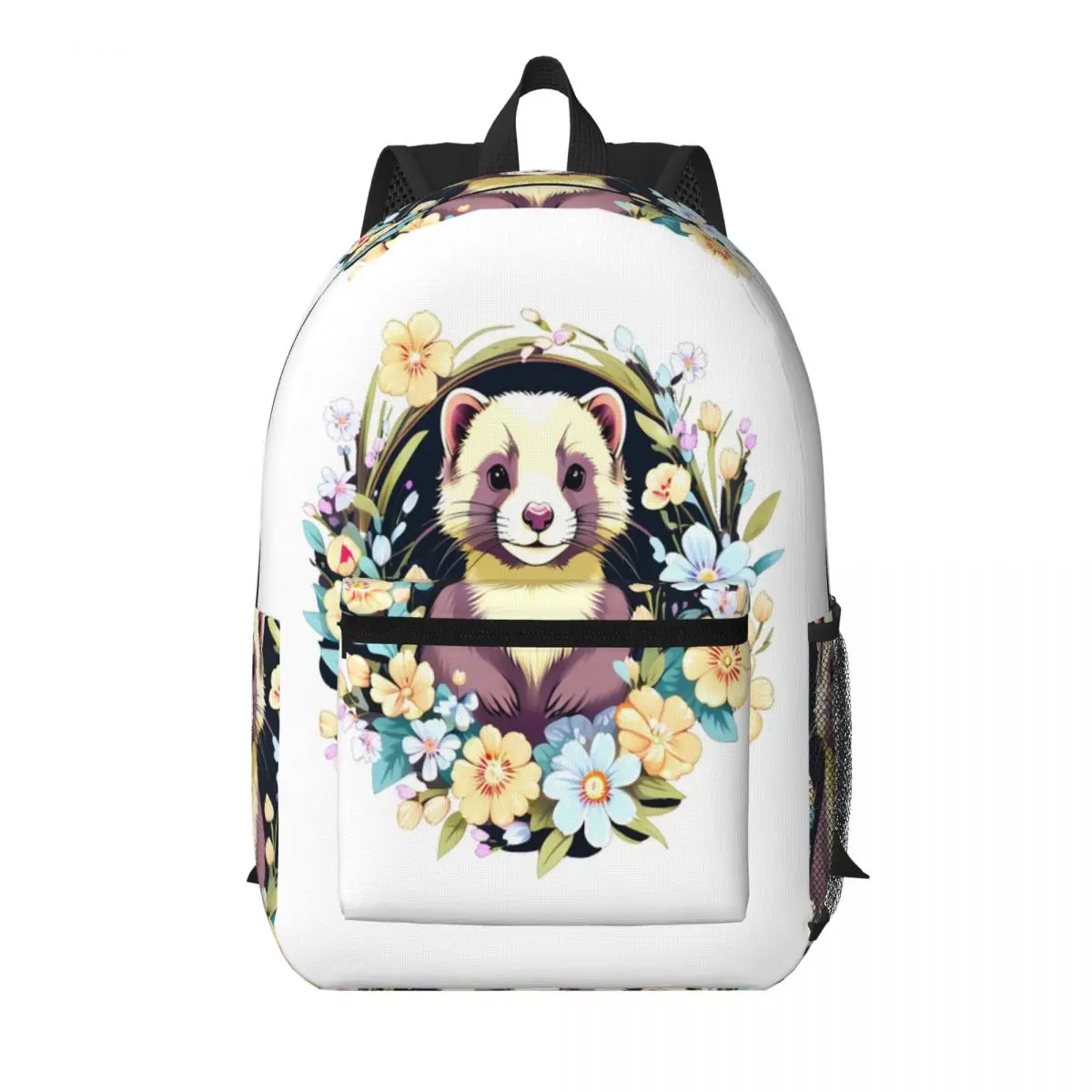 Cute Ferret In Flowers Student Backpack School Bag Hiking Travel Daypack for Boys Girls Bookbag Shoulder Bags
Cute Ferret In Flowers Student Backpack School Bag Hiking Travel Daypack for Boys Girls Bookbag Shoulder Bags