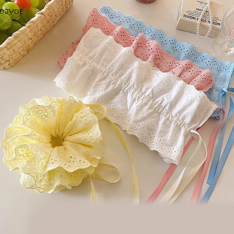 Elegant Four Layer Lace Ribbon Lace Hollow Wide Scrunchie Hair Band For Women Girls Sweet Hair Ornament
Elegant Four Layer Lace Ribbon Lace Hollow Wide Scrunchie Hair Band For Women Girls Sweet Hair Ornament