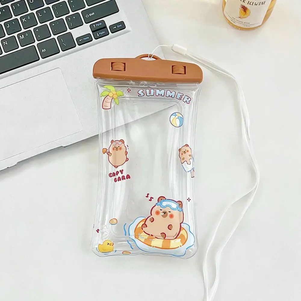 Airbag Floatin Waterproof Phone Case Cartoon Capybara Screen Rainproof Bag Underwater Dry Transparent Mobile Phone Pouch
Airbag Floatin Waterproof Phone Case Cartoon Capybara Screen Rainproof Bag Underwater Dry Transparent Mobile Phone Pouch