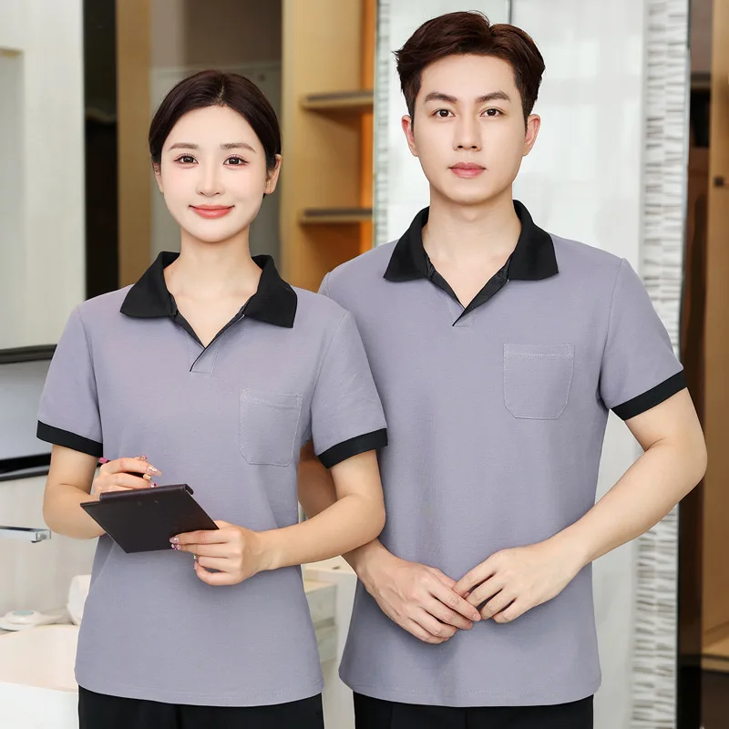 Hotel room cleaning uniform summer outfit for hotel property cleaners, stylish cleaning staff workwear, short-sleeved for women
Hotel room cleaning uniform summer outfit for hotel property cleaners, stylish cleaning staff workwear, short-sleeved for women