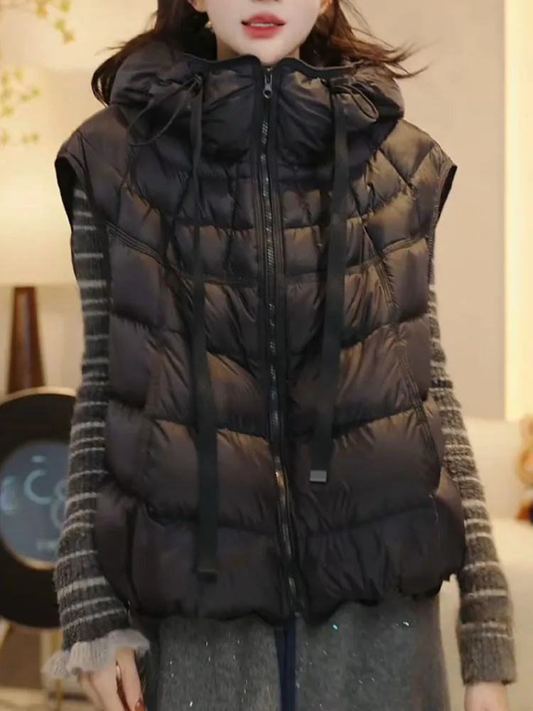 Fashionable Hooded Thickened Cotton Jacket Women's Winter New Loose Warm Zipper Cotton Vest Outerwear Polyester Fiber Short S...
Fashionable Hooded Thickened Cotton Jacket Women's Winter New Loose Warm Zipper Cotton Vest Outerwear Polyester Fiber Short S...