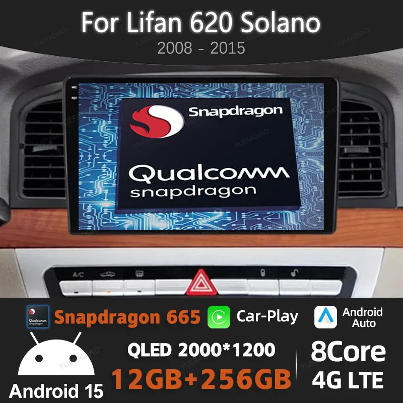 Автомобильное радио Android 15 для Lifan 620 Solano 2008-2015 Мультимедийный видеоплеер GPS NAVI Qualcomm 4G LTE 5G WIFI BT Головное устройство QLED
Автомобильное радио Android 15 для Lifan 620 Solano 2008-2015 Мультимедийный видеоплеер GPS NAVI Qualcomm 4G LTE 5G WIFI BT Головное устройство QLED