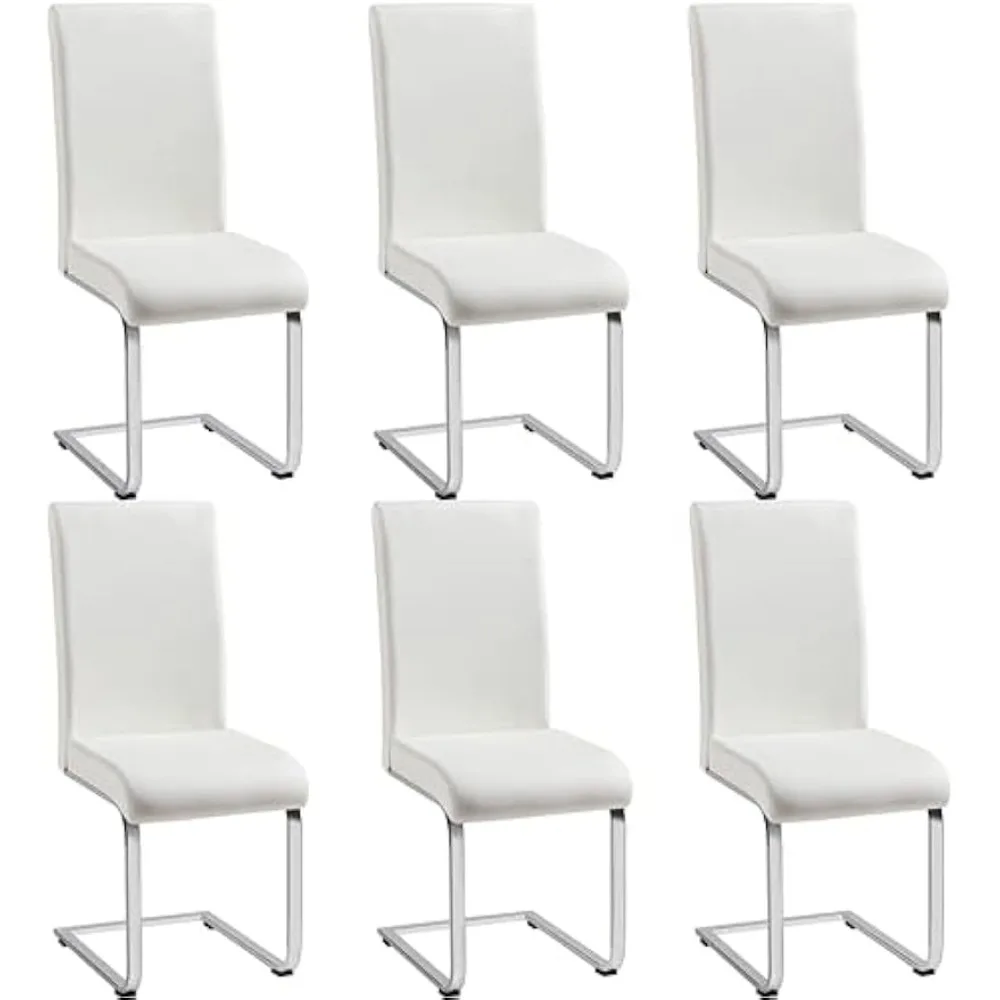 6PCS Dining Chairs Modern Kitchen Chairs Armless Side Chairs with Faux Leather Seat, Metal Legs and High Back for Dining Room
6PCS Dining Chairs Modern Kitchen Chairs Armless Side Chairs with Faux Leather Seat, Metal Legs and High Back for Dining Room