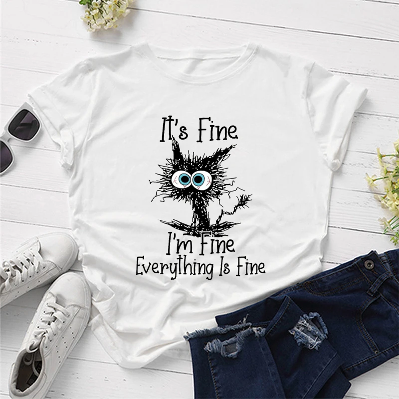 I'm fine Sarcastic tee mom shirts Funny Shirt Cat Lover Gift Funny Christmas Gifts for mum Xmas gifts for her y2k aesthetic
I'm fine Sarcastic tee mom shirts Funny Shirt Cat Lover Gift Funny Christmas Gifts for mum Xmas gifts for her y2k aesthetic