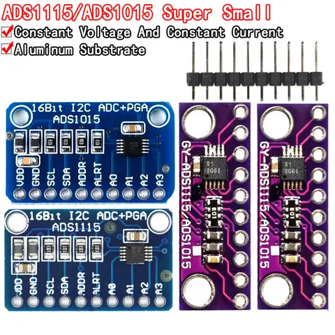 16-bitowy moduł I2C ADS1115 ADS1015 ADC 4-kanałowy ze wzmacniaczem Pro Gain 2,0 V do 5,5 V dla Arduino RPi