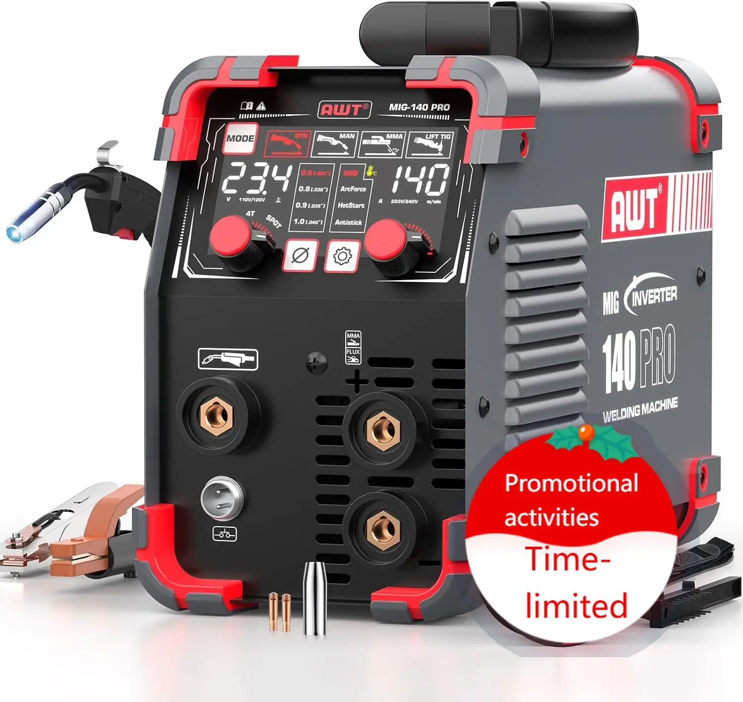 Digital Display Mig Welder Flux Core Lift Tig Stick 3 In 1 Welding Machine 110v Synergy Igbt Inverter Portable Gasless Welder Eq
Digital Display Mig Welder Flux Core Lift Tig Stick 3 In 1 Welding Machine 110v Synergy Igbt Inverter Portable Gasless Welder Eq