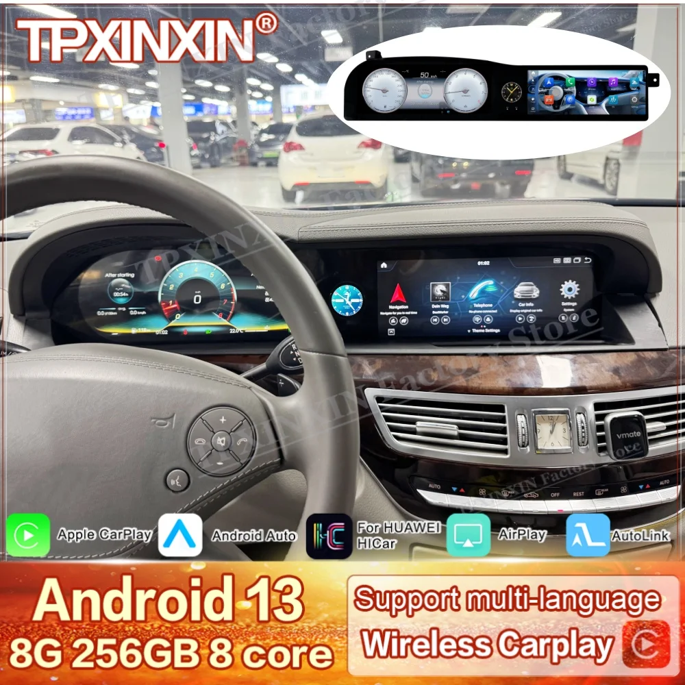 Triple-screen cockpit For Benz S W221 2006~2013 Android 13 Carplay Multimedia GPS Navigation Car Radio Stereo Receiver Head Unit
Triple-screen cockpit For Benz S W221 2006~2013 Android 13 Carplay Multimedia GPS Navigation Car Radio Stereo Receiver Head Unit