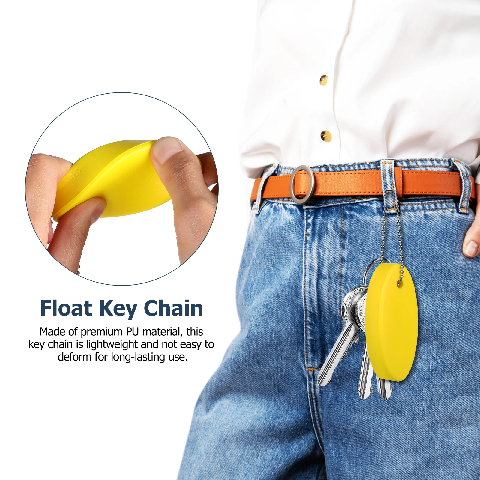 2 Pcs Floating Keychain Keychains for Swimming Oval Ring Boat Pu Holder Boating 
2 Pcs Floating Keychain Keychains for Swimming Oval Ring Boat Pu Holder Boating