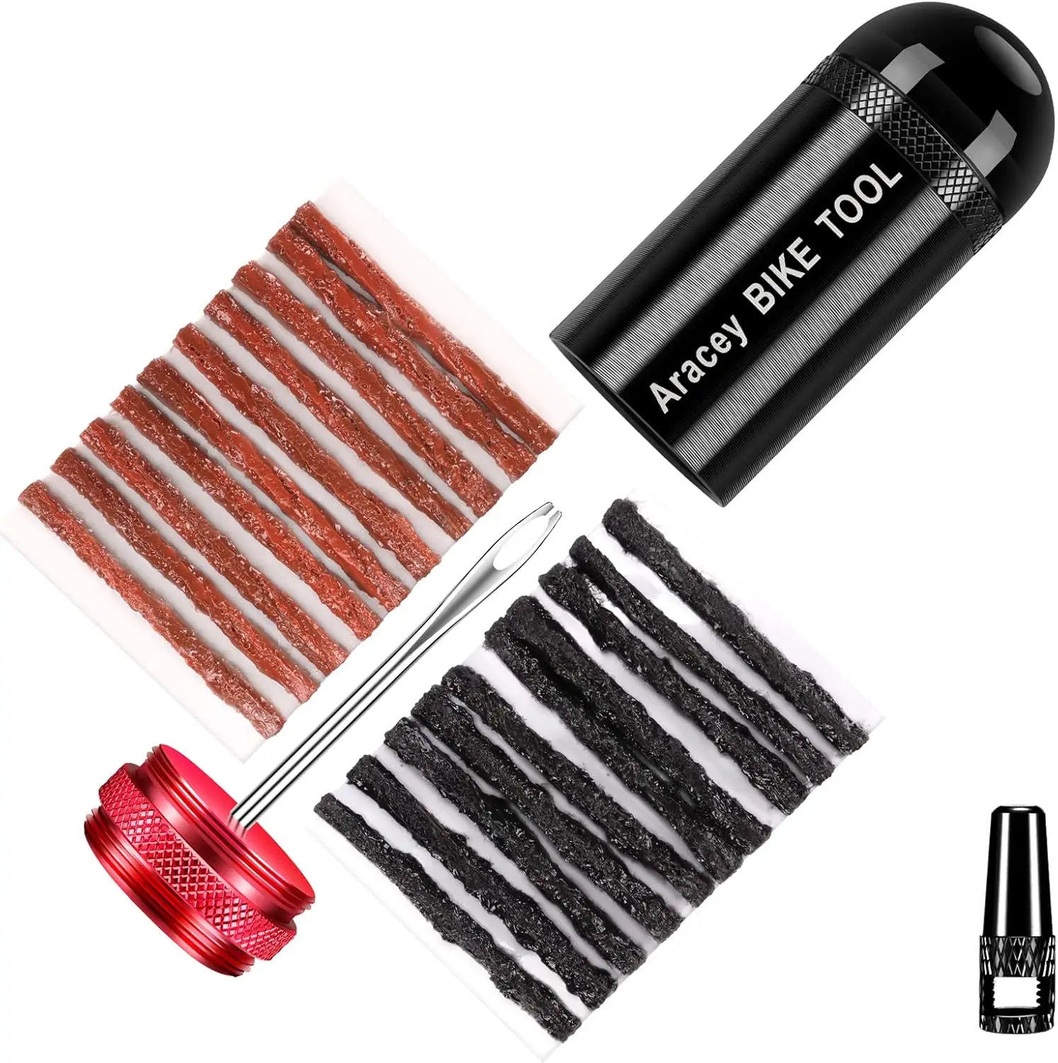 Tubeless Bike Tire Repair Kit for MTB and Road Bicycle Tires, Portable Capsule Design with Ream Tool, Fix Punctures Fast with 20
Tubeless Bike Tire Repair Kit for MTB and Road Bicycle Tires, Portable Capsule Design with Ream Tool, Fix Punctures Fast with 20