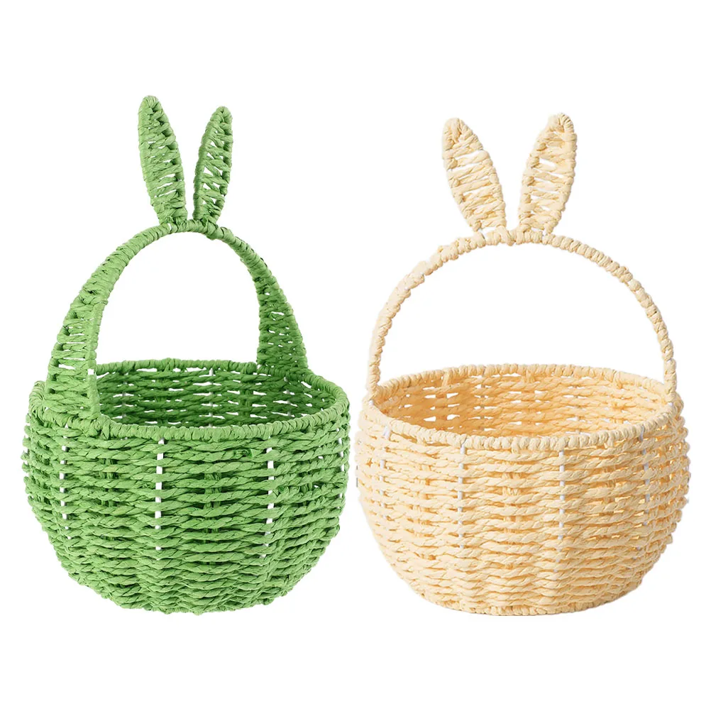 2Pcs RV Storage Basket Handwoven Rabbit Ear Garden Harvest Fruit Picnic Vegetable Carrying Durable Nonslip Base Portable
2Pcs RV Storage Basket Handwoven Rabbit Ear Garden Harvest Fruit Picnic Vegetable Carrying Durable Nonslip Base Portable