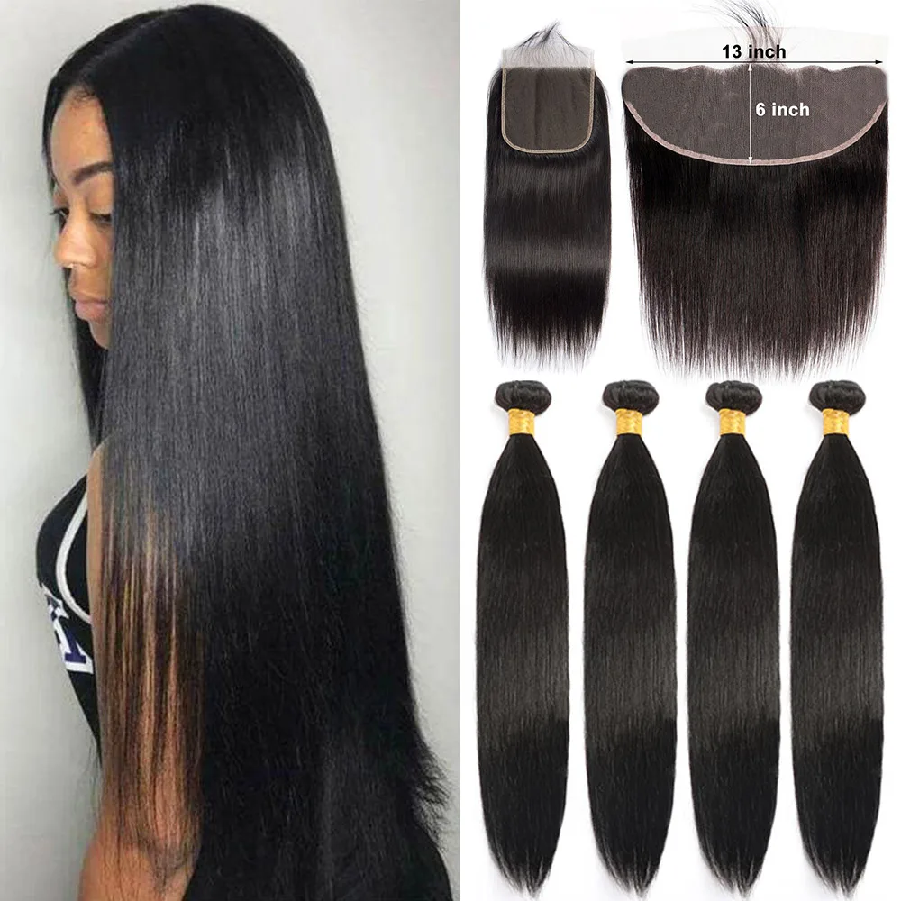 Straight 5x5 Closure With Bundles Human Hair 10A Virgin Raw Human Hair Weaving Bundles with Closure Frontal Remy Hair Extensions
Straight 5x5 Closure With Bundles Human Hair 10A Virgin Raw Human Hair Weaving Bundles with Closure Frontal Remy Hair Extensions