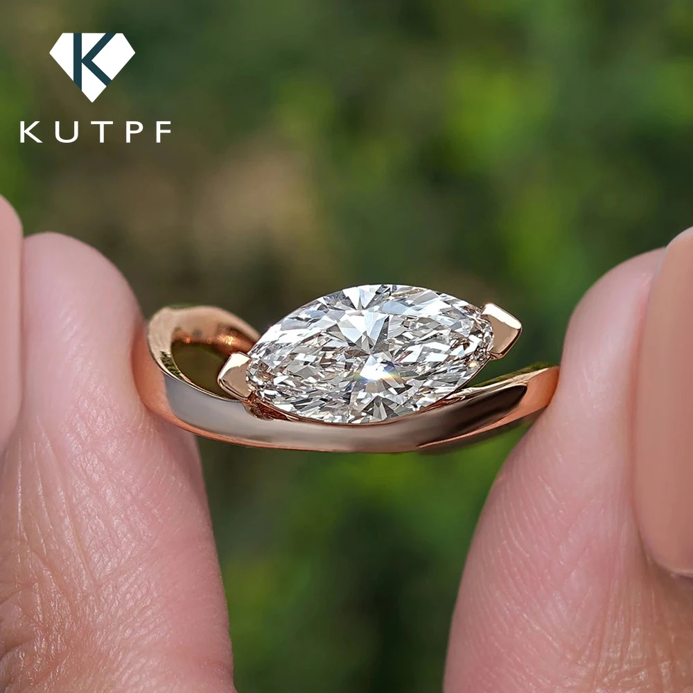 2Carat Marquise Cut Moissanite Curved Ring Band for Women 925 Sterling Silver East To West Solitaire Diamond Engagement Rings
2Carat Marquise Cut Moissanite Curved Ring Band for Women 925 Sterling Silver East To West Solitaire Diamond Engagement Rings