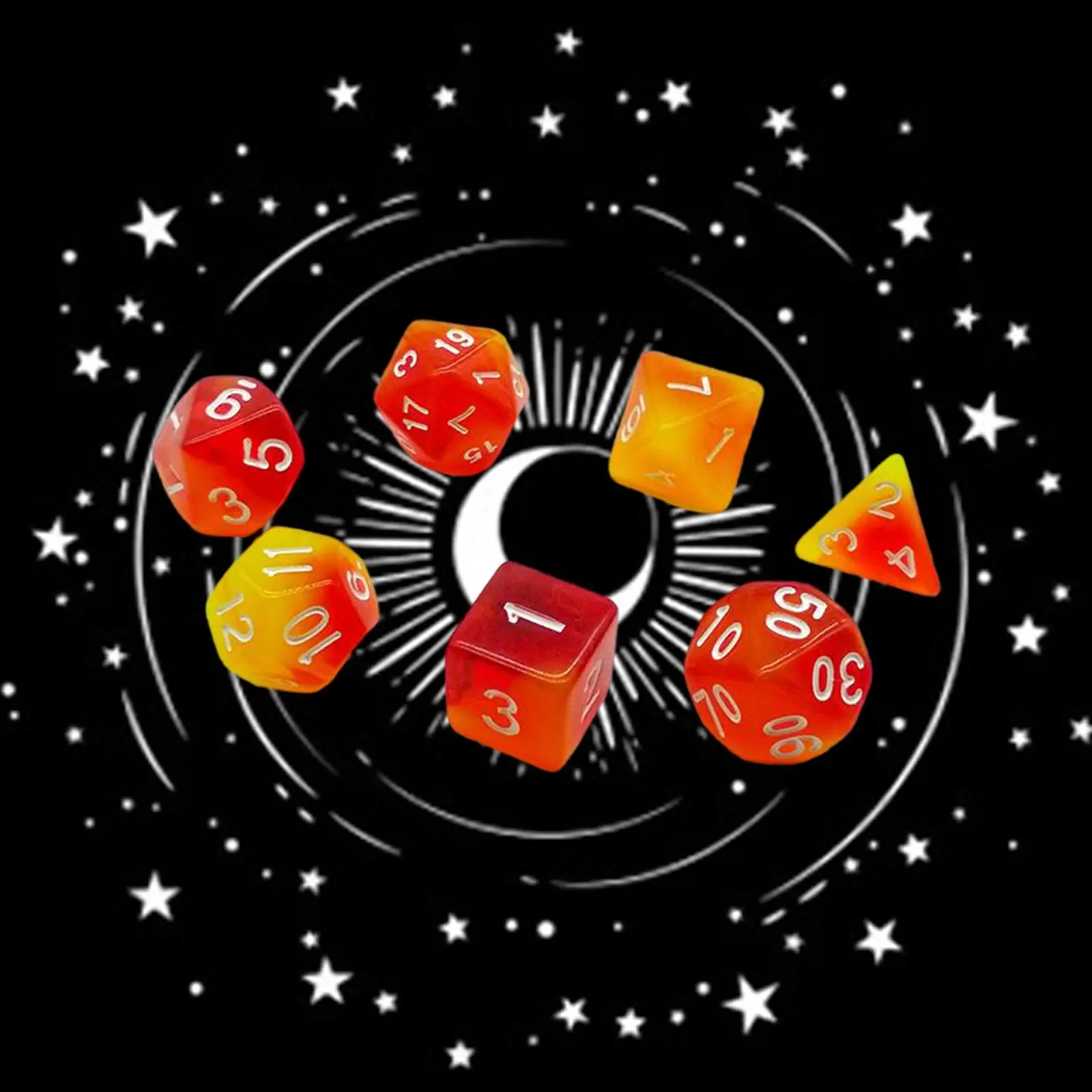 7 Pieces Multi Sides Dice for DND RPG Leisure Entertainment Dice Set
7 Pieces Multi Sides Dice for DND RPG Leisure Entertainment Dice Set