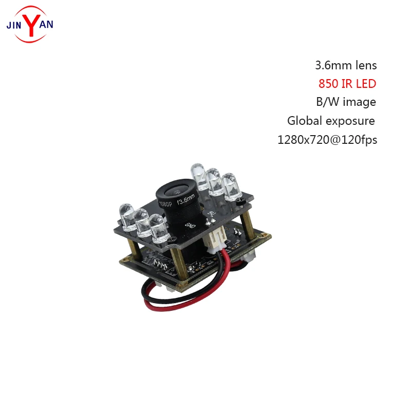 JinYan 1MP Mono Chrome Global Exposure Camera Module High Speed B/W 720P/MJPEG@120fps OmniVision CMOS Sensor USB2.0 UVC PCB
JinYan 1MP Mono Chrome Global Exposure Camera Module High Speed B/W 720P/MJPEG@120fps OmniVision CMOS Sensor USB2.0 UVC PCB
