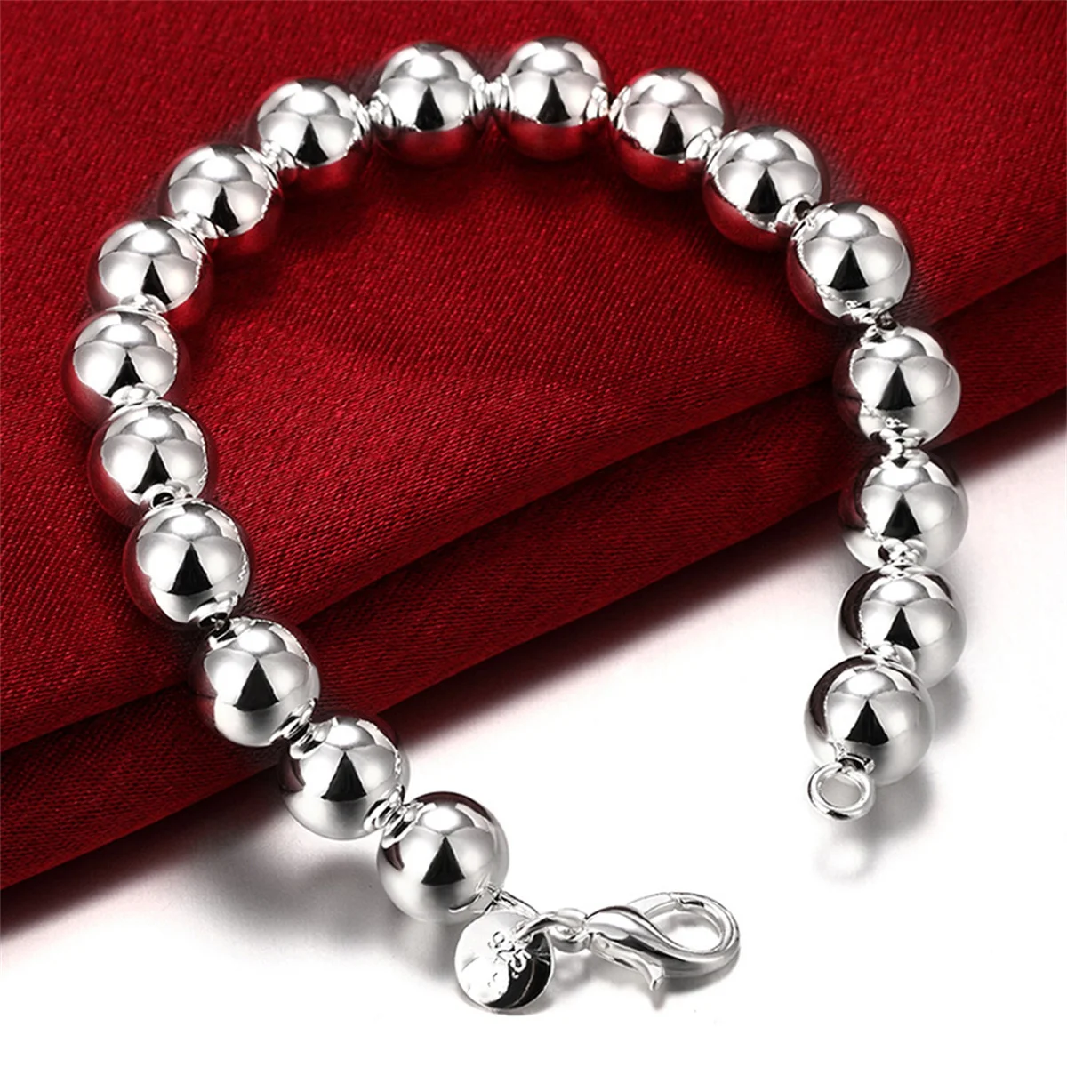 925 Sterling Silver Luxury Brand Design 10MM Buddha Beads Bracelet Women's Fashion Wedding Engagement Jewelry
925 Sterling Silver Luxury Brand Design 10MM Buddha Beads Bracelet Women's Fashion Wedding Engagement Jewelry
