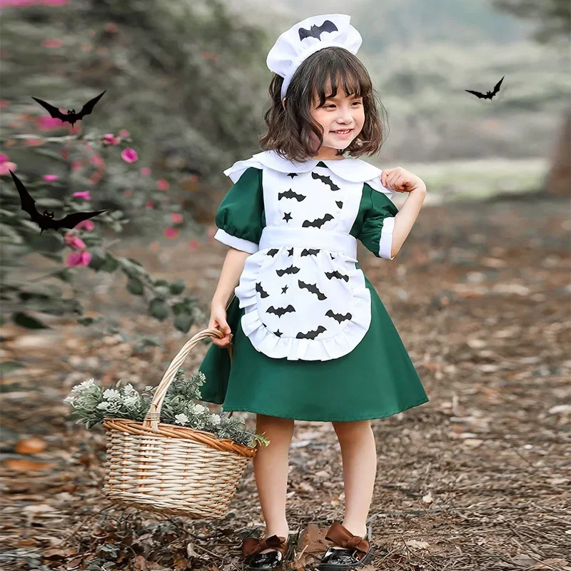 Girls Amine Lolita Maid Dress Costumes Cosplay Children Bat Maid Dress For Halloween Costume
Girls Amine Lolita Maid Dress Costumes Cosplay Children Bat Maid Dress For Halloween Costume