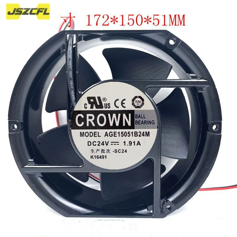 1 шт. для CROWN AGE15051B24M DC 24 В 1,91 А 172x150x51 мм 2-проводной 3-проводной охлаждающий вентилятор
1 шт. для CROWN AGE15051B24M DC 24 В 1,91 А 172x150x51 мм 2-проводной 3-проводной охлаждающий вентилятор