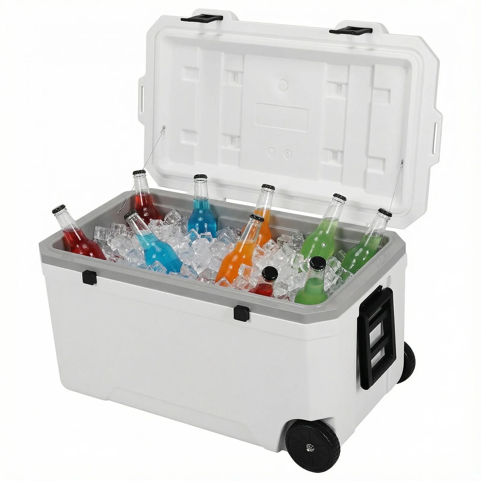 120L Refrigerated Ice Chest Box with Wheels Fresh-Keeping Insulate Case Leak-Resistant Large Capacity for Beach/Drink/Beverage
120L Refrigerated Ice Chest Box with Wheels Fresh-Keeping Insulate Case Leak-Resistant Large Capacity for Beach/Drink/Beverage