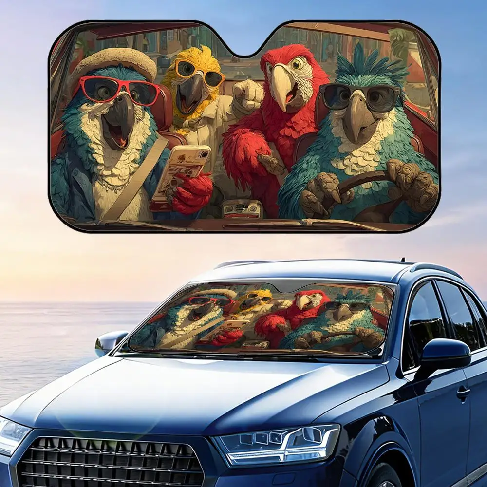 Parrots Driving Funny Sun Visor Foldable Universal Car Windshield Sun Shade UV Protection Heat Insulation Foldable Cover
Parrots Driving Funny Sun Visor Foldable Universal Car Windshield Sun Shade UV Protection Heat Insulation Foldable Cover