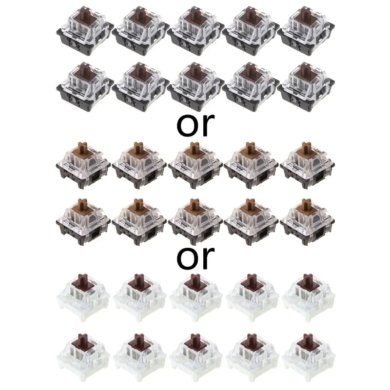 652F Mechanical Keyboard Keycaps Switches Brown for Cherry MX Compatible Brown Transparent Housing 10 Pieces
652F Mechanical Keyboard Keycaps Switches Brown for Cherry MX Compatible Brown Transparent Housing 10 Pieces