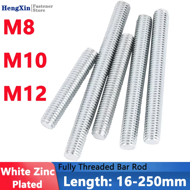 2-50Pcs M8 M10 M12 Zinc Plated Full Threaded Rod Fully Metric Thread Rods Bar Screw Galvanized Bolt Stud Tooth Stick L=16-250mm
2-50Pcs M8 M10 M12 Zinc Plated Full Threaded Rod Fully Metric Thread Rods Bar Screw Galvanized Bolt Stud Tooth Stick L=16-250mm