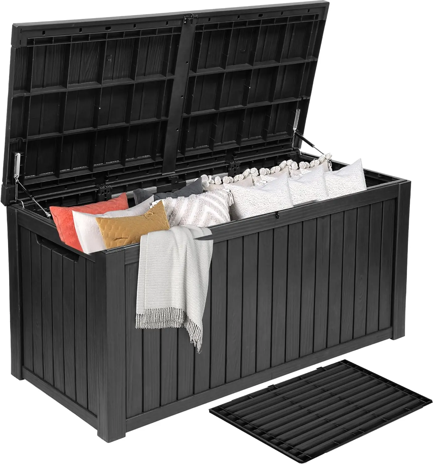 220 Gallon Extra-Large Patio Deck Box, Waterproof Resin Outdoor Storage Box with Removable Divider for Patio, Garden, Pool, Furn
220 Gallon Extra-Large Patio Deck Box, Waterproof Resin Outdoor Storage Box with Removable Divider for Patio, Garden, Pool, Furn