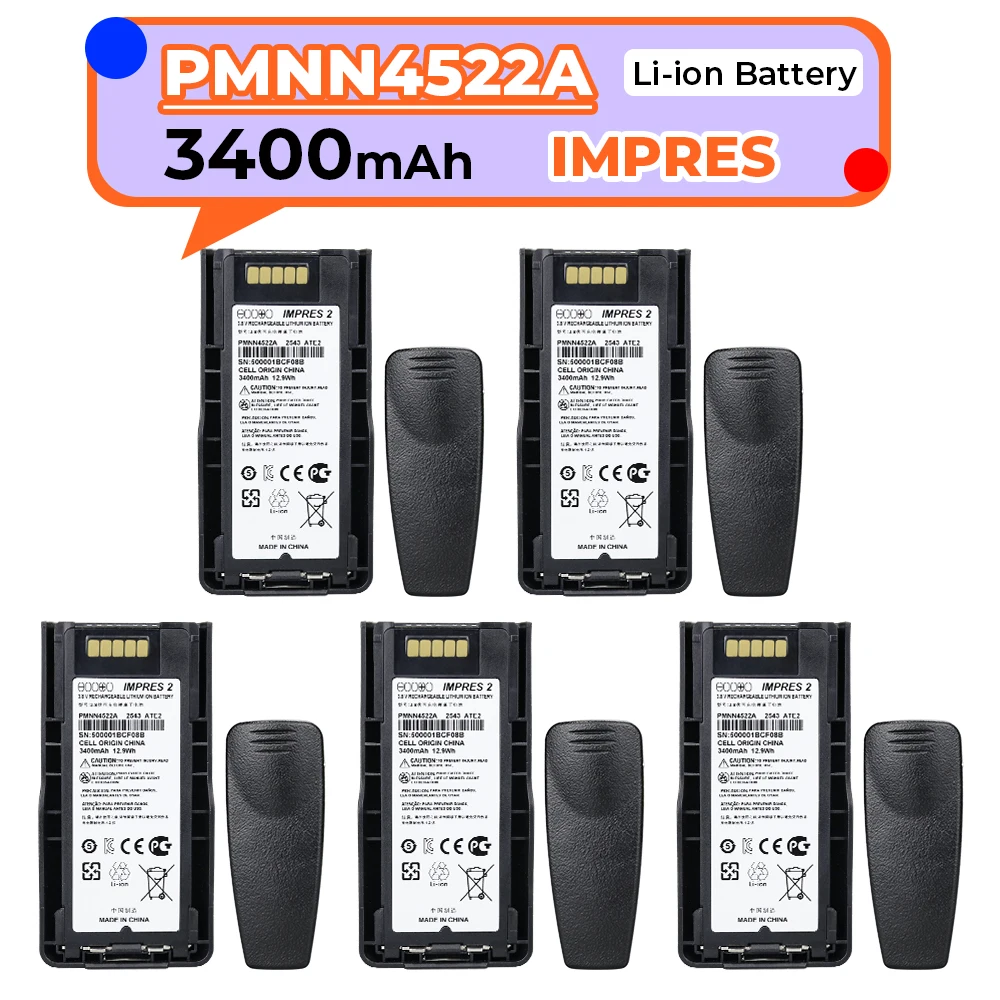 5PCS PMNN4522A IMPRES Battery for Motorola MTP3100 MTP6000 MTP6650 MTP600 MTP3250 MTP3200 NNTN8020AC NNTN8023BC NNTN8023
5PCS PMNN4522A IMPRES Battery for Motorola MTP3100 MTP6000 MTP6650 MTP600 MTP3250 MTP3200 NNTN8020AC NNTN8023BC NNTN8023