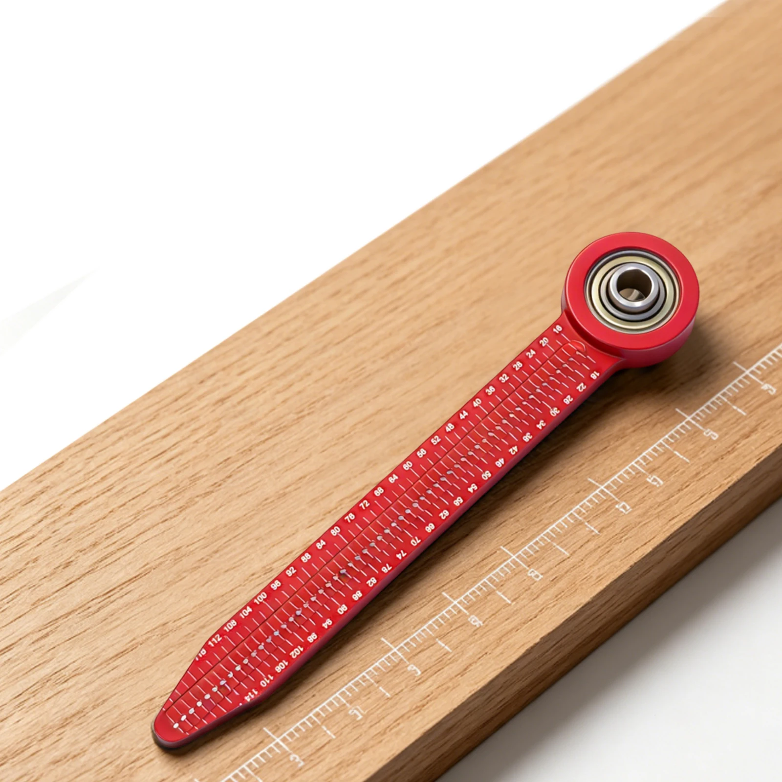 Multi-Purpose Portable Woodworking Hole Ruler 2 In 1 360 Degree Rotating Circular Drawing Tool for Engineering Carpentry Design