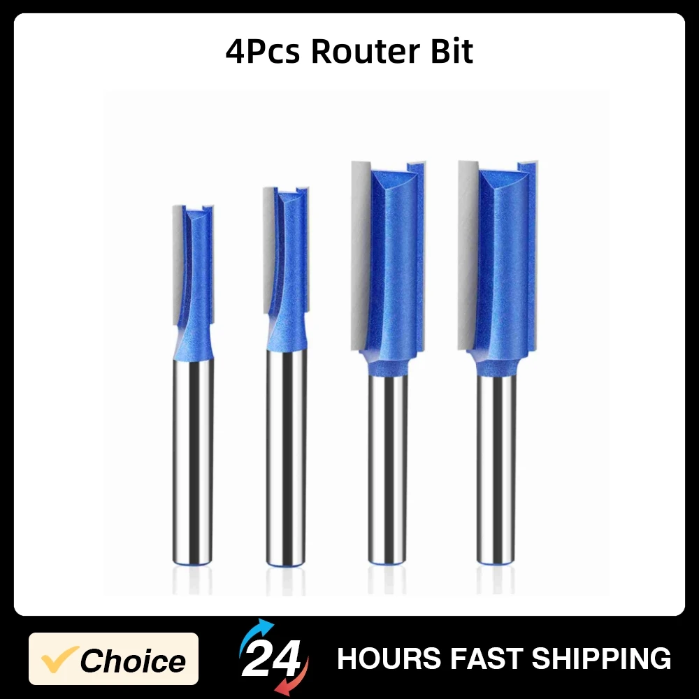 4Pcs Router Bit Woodworking Milling Cutter Shank Router Bit Set 45# Steel Wood Edging Engraving Cutter Wood Woodworking Tools
4Pcs Router Bit Woodworking Milling Cutter Shank Router Bit Set 45# Steel Wood Edging Engraving Cutter Wood Woodworking Tools