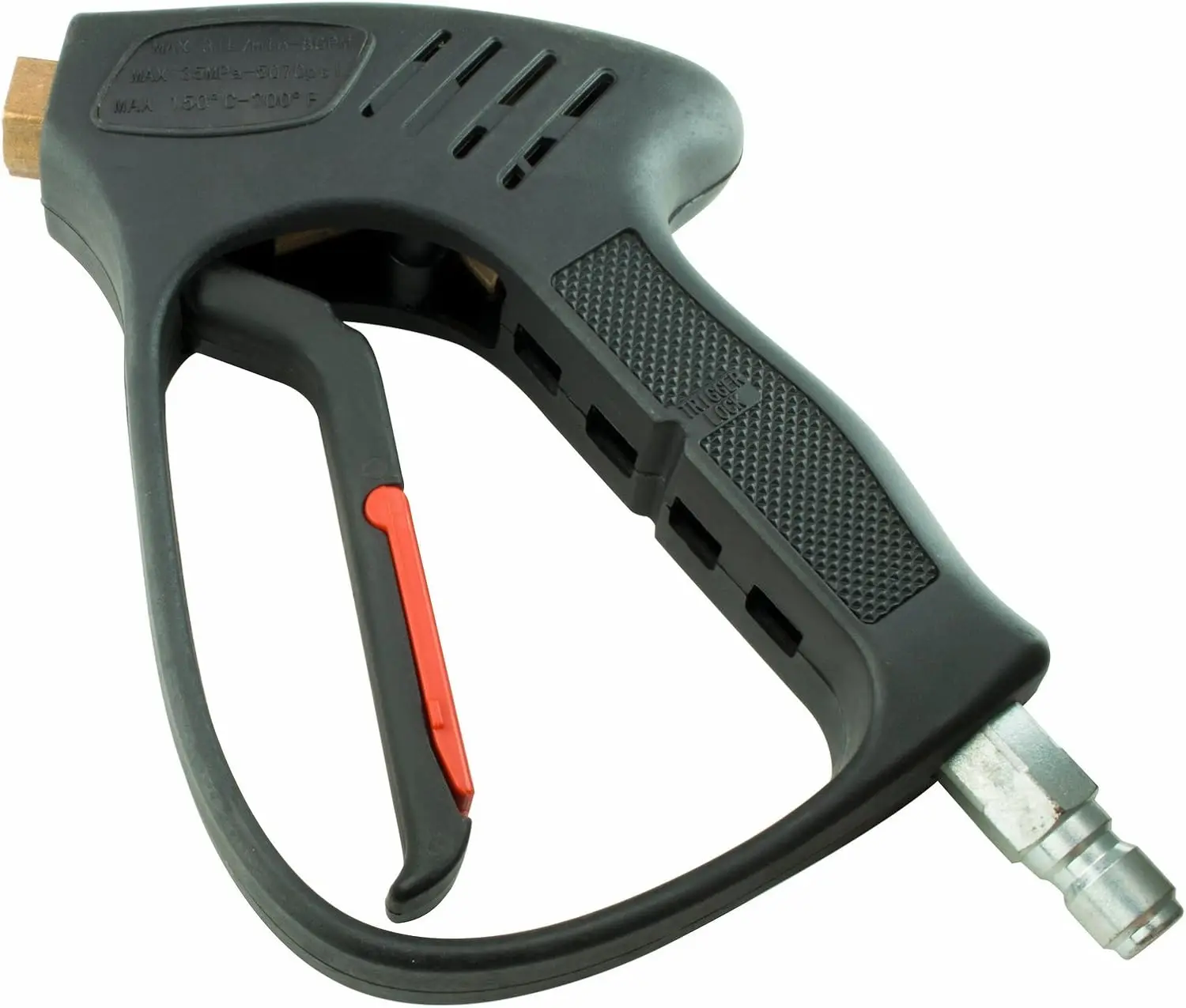 5000 PSI 8 GPM Pressure Washer Gun 300°F Hot Water Grade with Trigger Lock 3/8in. QD Plug x 1/4in. NPT
5000 PSI 8 GPM Pressure Washer Gun 300°F Hot Water Grade with Trigger Lock 3/8in. QD Plug x 1/4in. NPT