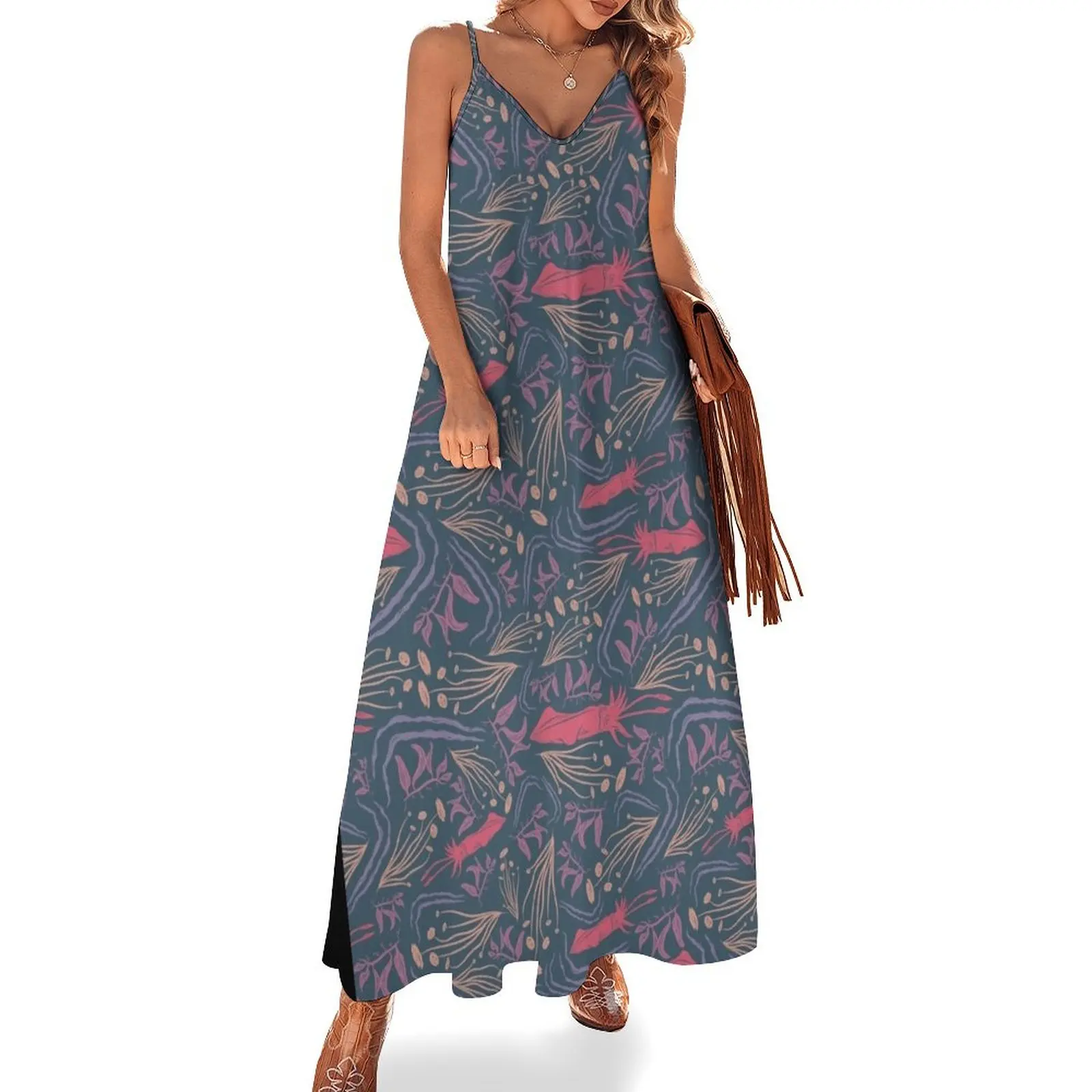 Underwater Kingdom Fantasy Art - Red Squids Sleeveless Dress dresses for women dress Dress
Underwater Kingdom Fantasy Art - Red Squids Sleeveless Dress dresses for women dress Dress