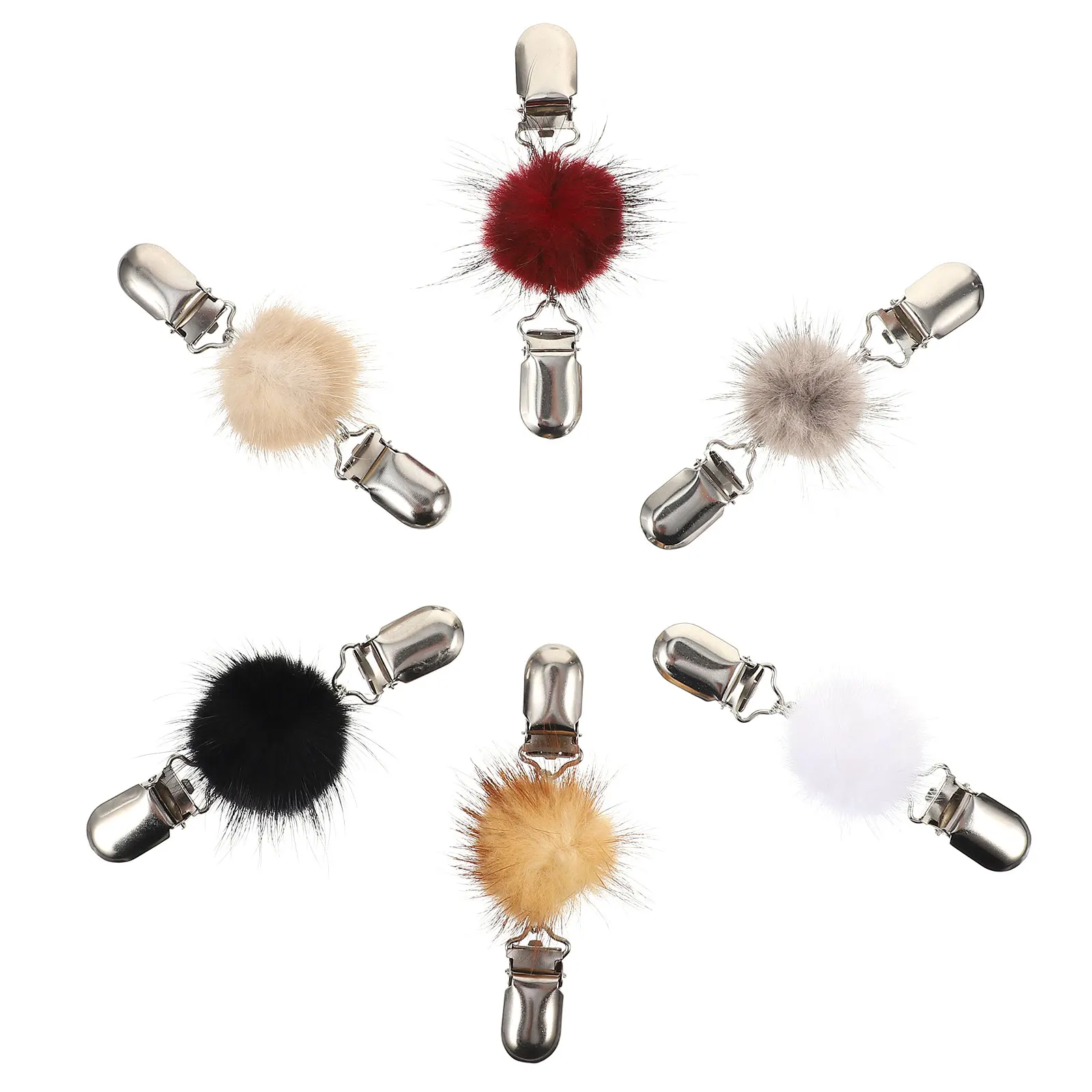 6pcs Velvet Shawl Clips Stylish Pompom Brooch Metal Sweater Pins Lightweight Fashion Cardigan Hairball Accessories
6pcs Velvet Shawl Clips Stylish Pompom Brooch Metal Sweater Pins Lightweight Fashion Cardigan Hairball Accessories