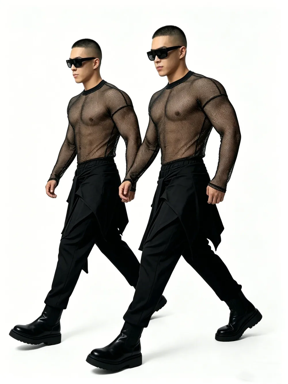 Japan Style Bar Nightclub Dance Costume Male DJ Singer Performance Stage Wear Black Elastic Skinny Tops Harem Pants Set
Japan Style Bar Nightclub Dance Costume Male DJ Singer Performance Stage Wear Black Elastic Skinny Tops Harem Pants Set