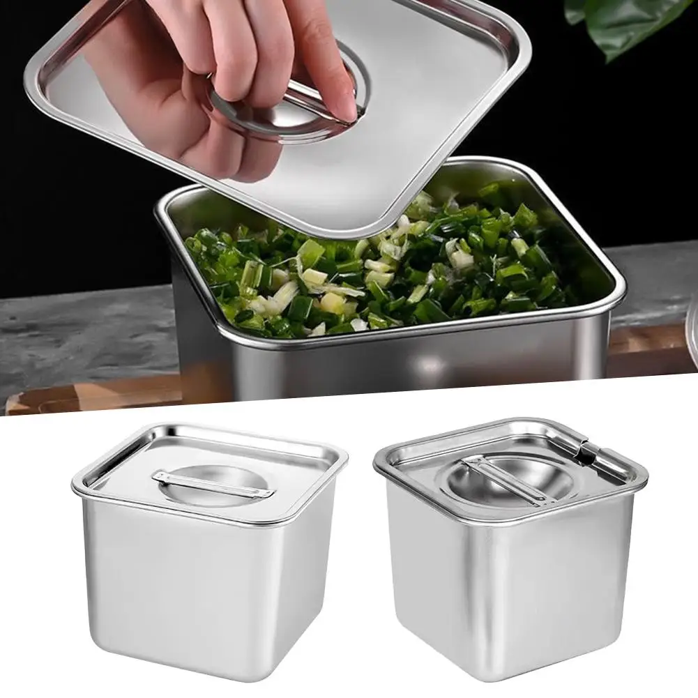 Square Steel Seasoning Box Condiment Storage Jar for Spices Pepper Kitchen Lard Tank Sauce Organizer Cooking Uten H3Q5
Square Steel Seasoning Box Condiment Storage Jar for Spices Pepper Kitchen Lard Tank Sauce Organizer Cooking Uten H3Q5