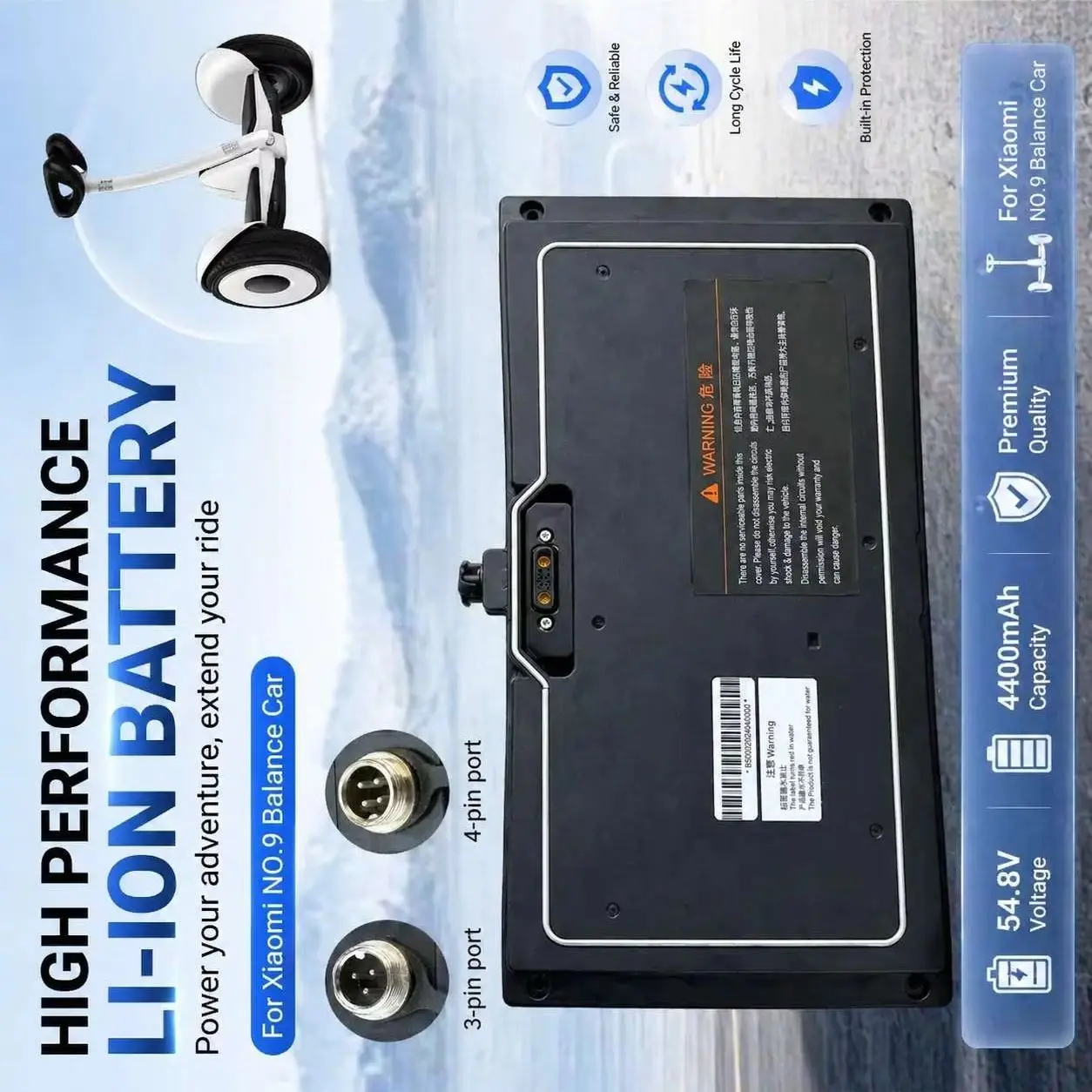 2222!~ 54V-63V 4400mAh SELF BALANCING ELECTRIC VEHICLE battery for Xiaomi Ninebot Segway lithium battery connection app with BMS
2222!~ 54V-63V 4400mAh SELF BALANCING ELECTRIC VEHICLE battery for Xiaomi Ninebot Segway lithium battery connection app with BMS