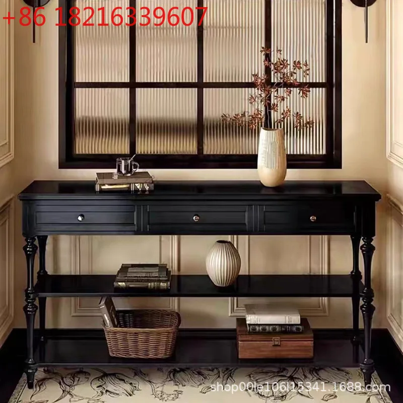 Solid wood entrance table American side cabinet entry table foyer partition locker medieval sofa back few
Solid wood entrance table American side cabinet entry table foyer partition locker medieval sofa back few