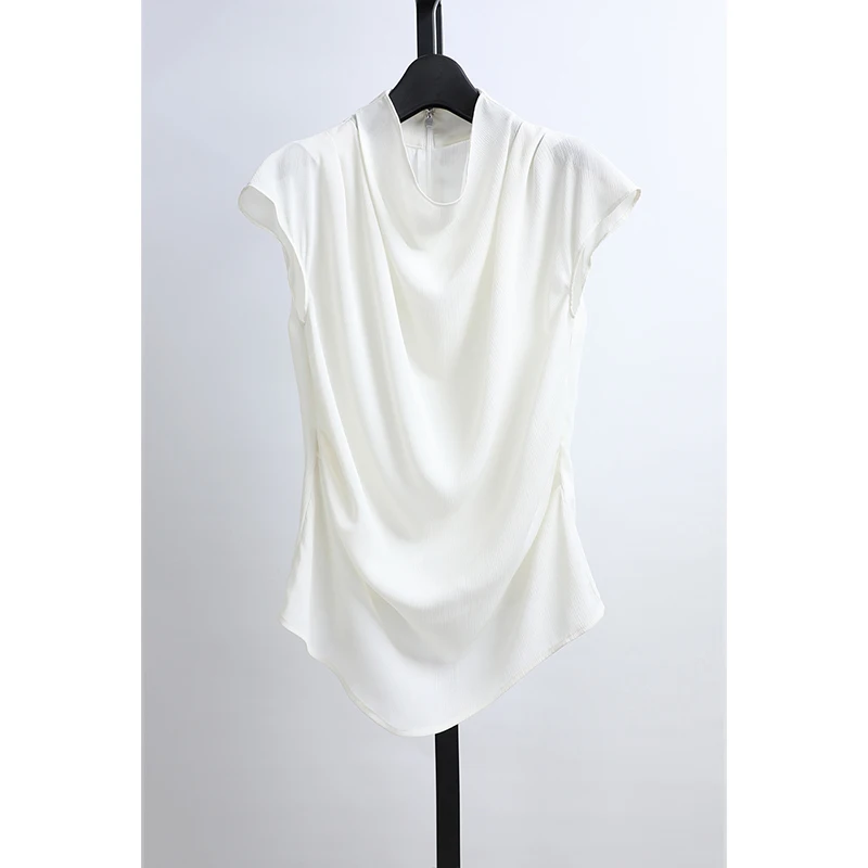 Elegant Versatile Half High Collar Short Sleeve Women's Shirt by Awei Summer New Arrival Straight Cut Polyester Casual Top
Elegant Versatile Half High Collar Short Sleeve Women's Shirt by Awei Summer New Arrival Straight Cut Polyester Casual Top