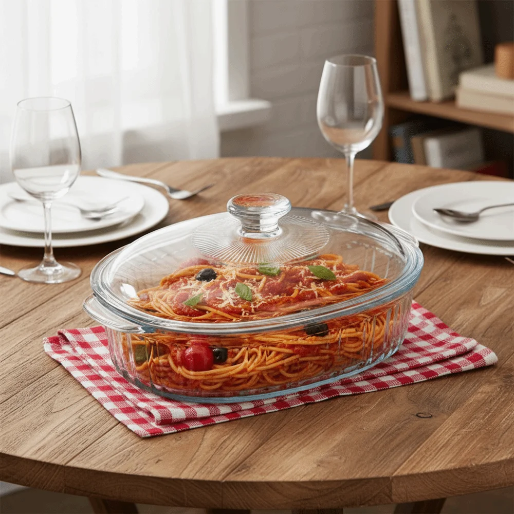 Heat-Resistant Glass Baking Dishes Oval Microwave Safe Lasagna Baking Pan with Lid Large Capacity Salad Tray Baking
Heat-Resistant Glass Baking Dishes Oval Microwave Safe Lasagna Baking Pan with Lid Large Capacity Salad Tray Baking
