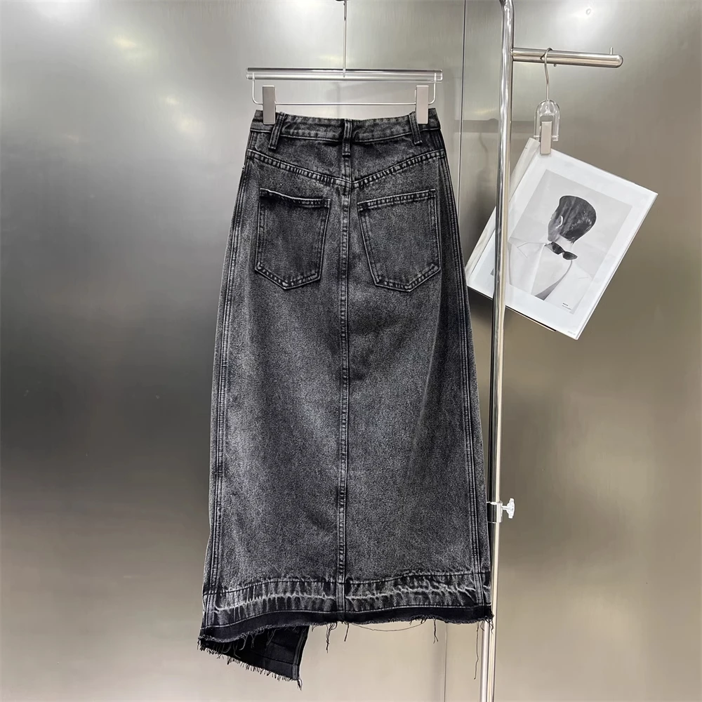 NZ12 Black Asymmetric High-Waisted Long Front Split Denim Half-Body Skirt Female Autumn 2025 New Straight Step Long Skirt
NZ12 Black Asymmetric High-Waisted Long Front Split Denim Half-Body Skirt Female Autumn 2025 New Straight Step Long Skirt