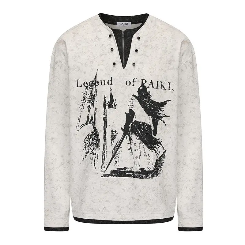 Gagaok American Y2k Spicy Girl Punk Portrait Print Pearl Button Fake Two-piece Hoodie Women Autumn Winter Loose Slimming Top
Gagaok American Y2k Spicy Girl Punk Portrait Print Pearl Button Fake Two-piece Hoodie Women Autumn Winter Loose Slimming Top